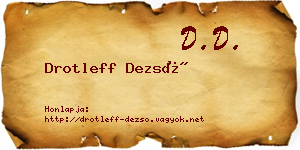 Drotleff Dezső névjegykártya
